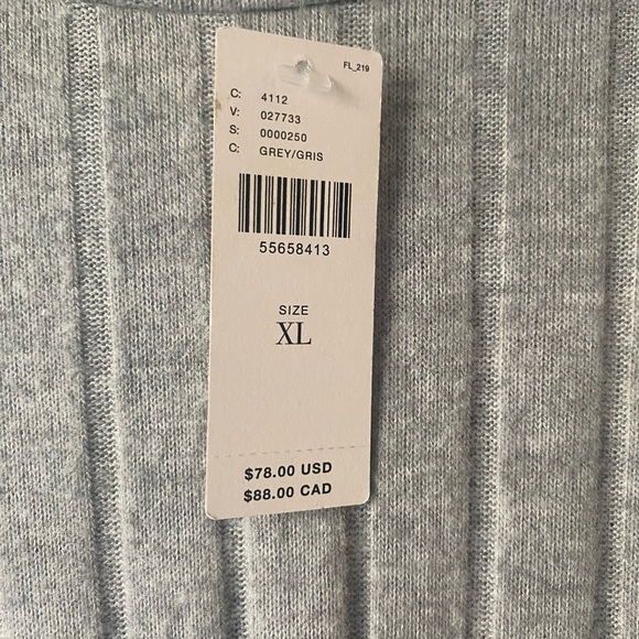 NWT ANTHROPOLOGIE LOIS RIBBED PULLOVER XL COLOR GRAY - Picture 3 of 6